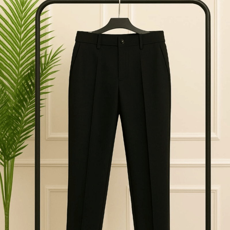 طقم رجالي مخطط – قميص بولو + بنطلون أنيق + حذاء