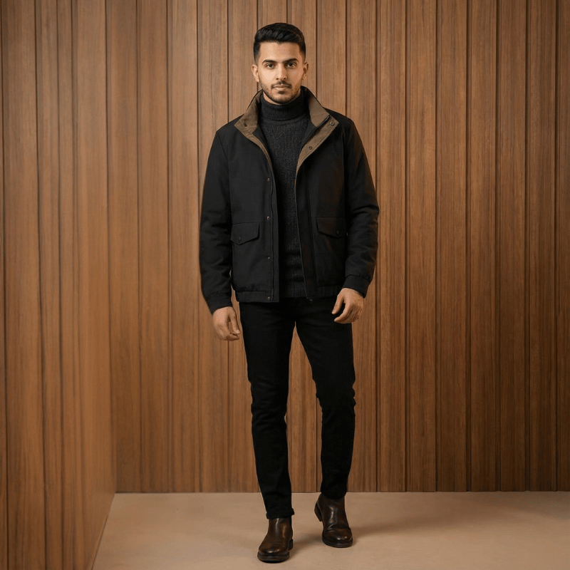 جاكيت الدفء العملي الرجالي – تصميم أنيق بثلاثة ألوان