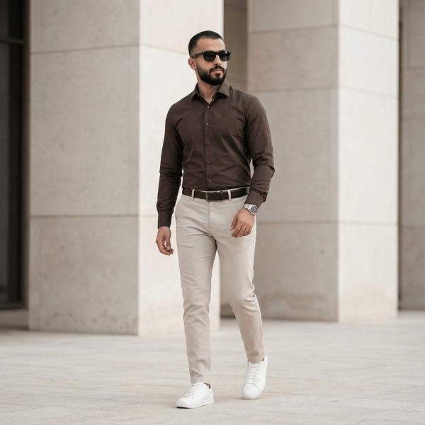 طقم رجالي متكامل أنيق مع إكسسوارات – إطلالة كاملة جاهزة