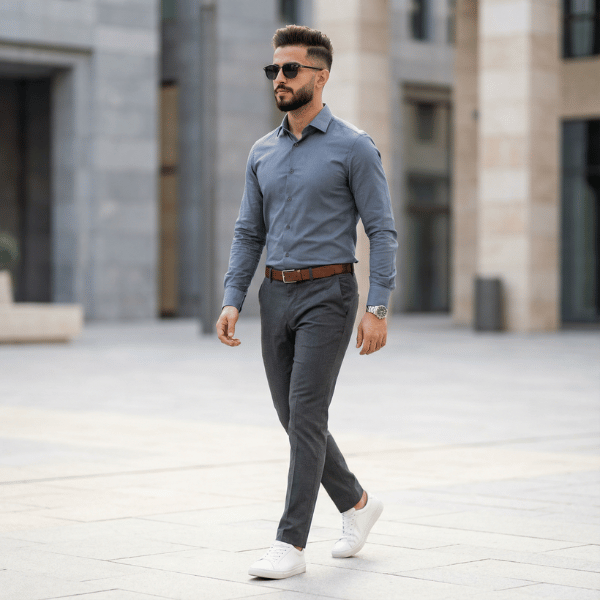 طقم رجالي متكامل أنيق مع إكسسوارات – إطلالة كاملة جاهزة