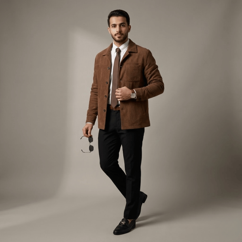 طقم الرجولة الرسمي – إطلالة فخمة متكاملة